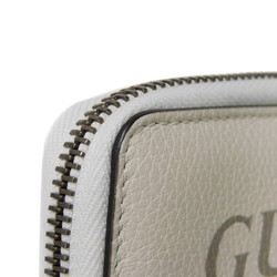 GUCCI Coin Case Compact Zip Around Wallet Shelly Web White Print 496319 0GCAT 8820 Men's Women's