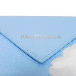 BALENCIAGA Tri-fold Wallet Paper Cloud Foil-stamped Compact New Blue 391446 1LE4N 4790 Men's Women's Billfold