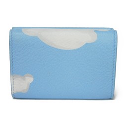 BALENCIAGA Tri-fold Wallet Paper Cloud Foil-stamped Compact New Blue 391446 1LE4N 4790 Men's Women's Billfold