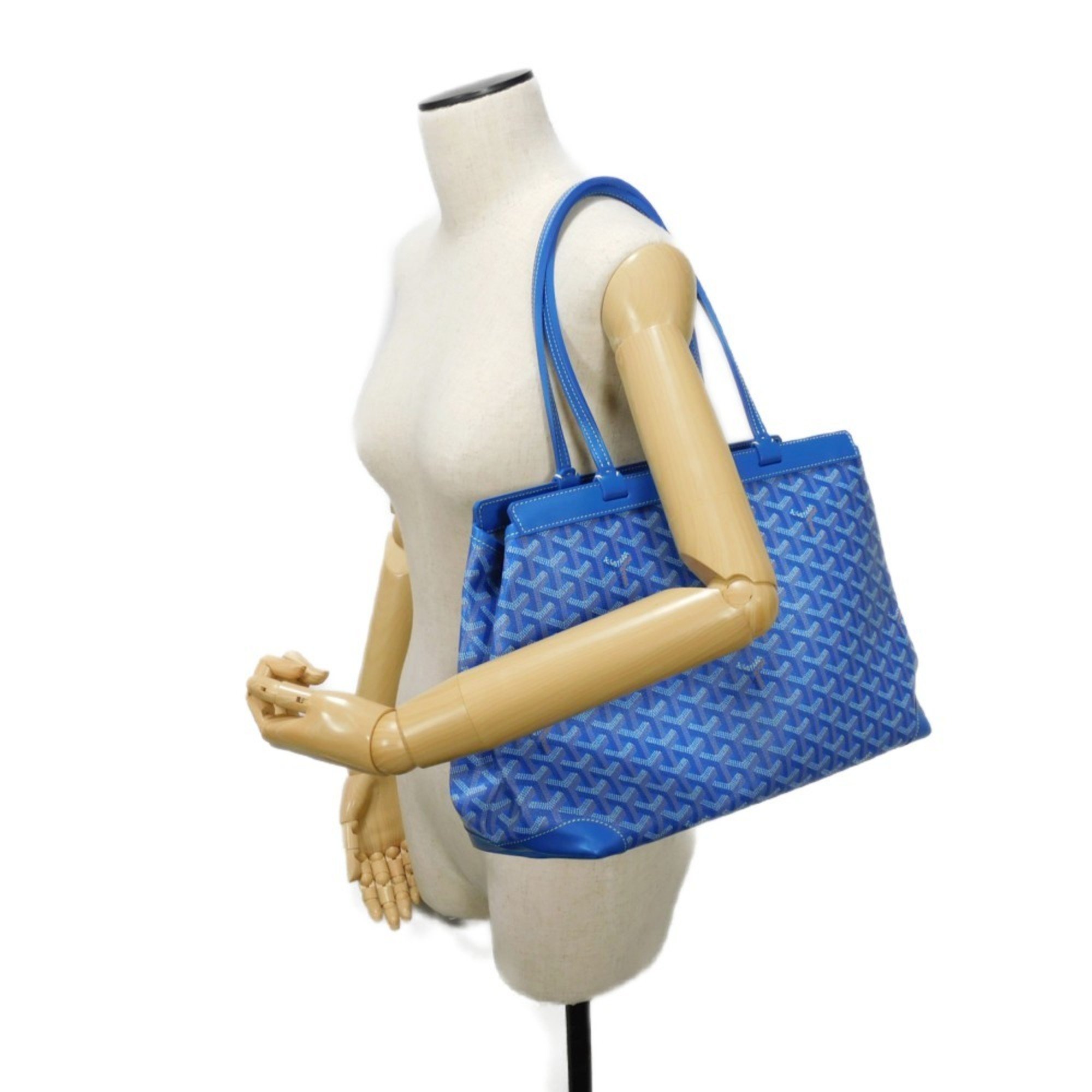 GOYARD Tote Bag Belle Chasse Beyond PM Blue Shoulder Herringbone Sky BELBIAPMLTY10CL10P Men's Women's