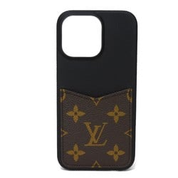 Louis Vuitton LOUIS VUITTON Smartphone Case Bumper 15 Pro MAX Current LV Flower Brown Black Monogram Noir M82888 Men's Women's