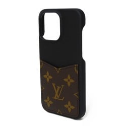 Louis Vuitton LOUIS VUITTON Smartphone Case Bumper 15 Pro MAX Current LV Flower Brown Black Monogram Noir M82888 Men's Women's