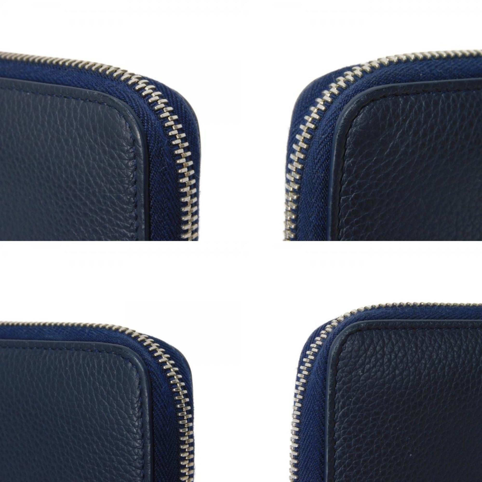 Christian Dior Dior Long Wallet CD Icon Zip ICON Navy Round Blue Denim 2ESBC252CDI_H10B Men's Billfold