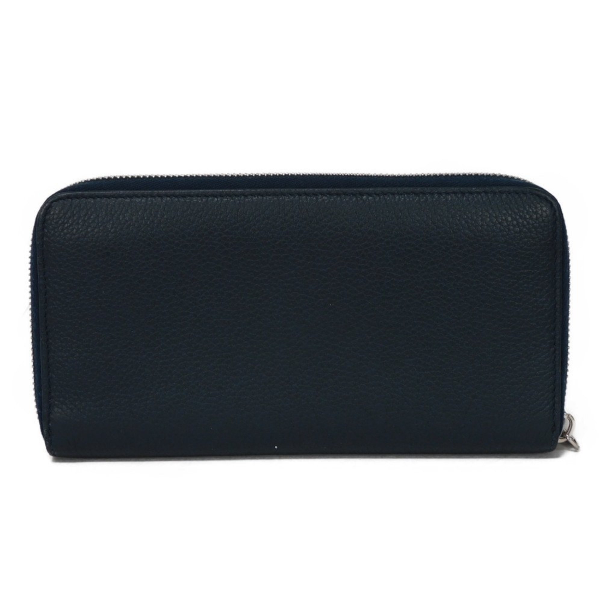 Christian Dior Dior Long Wallet CD Icon Zip ICON Navy Round Blue Denim 2ESBC252CDI_H10B Men's Billfold