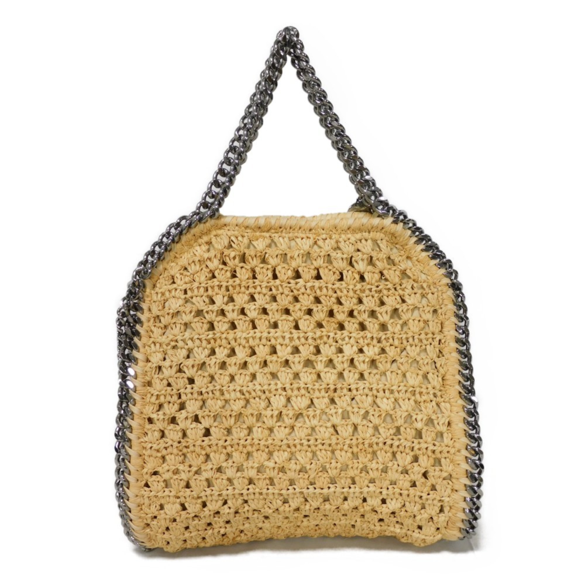 Stella McCartney Shoulder Bag Falabella Tote Chain Raffia Light Sand 371223 W8704 9740 Women's