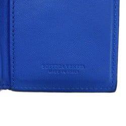 Bottega Veneta Tiny Wallet Nero Blue Black Bicolor RFID Intrecciato 515385 VO0B2 4126 Men's Billfold