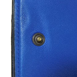 Bottega Veneta Tiny Wallet Nero Blue Black Bicolor RFID Intrecciato 515385 VO0B2 4126 Men's Billfold