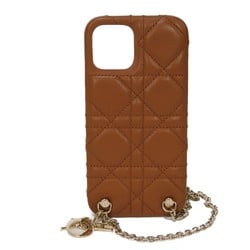 Dior Smartphone Case LADY DIOR 12 Pro Max Lady Chain Brown Cannage Saddle S0885ONMJ_M44M Men's Women's