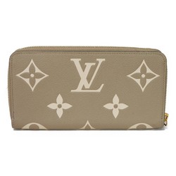 Louis Vuitton LOUIS VUITTON Long Wallet Zipper Current Tourterelle Crème Round RFID Monogram Empreinte M69794 Men's Women's Billfold