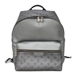 LOUIS VUITTON Rucksack Discovery PM LV Metallic RFID Taiga Rama Monogram Silver M30835 Men's Bag