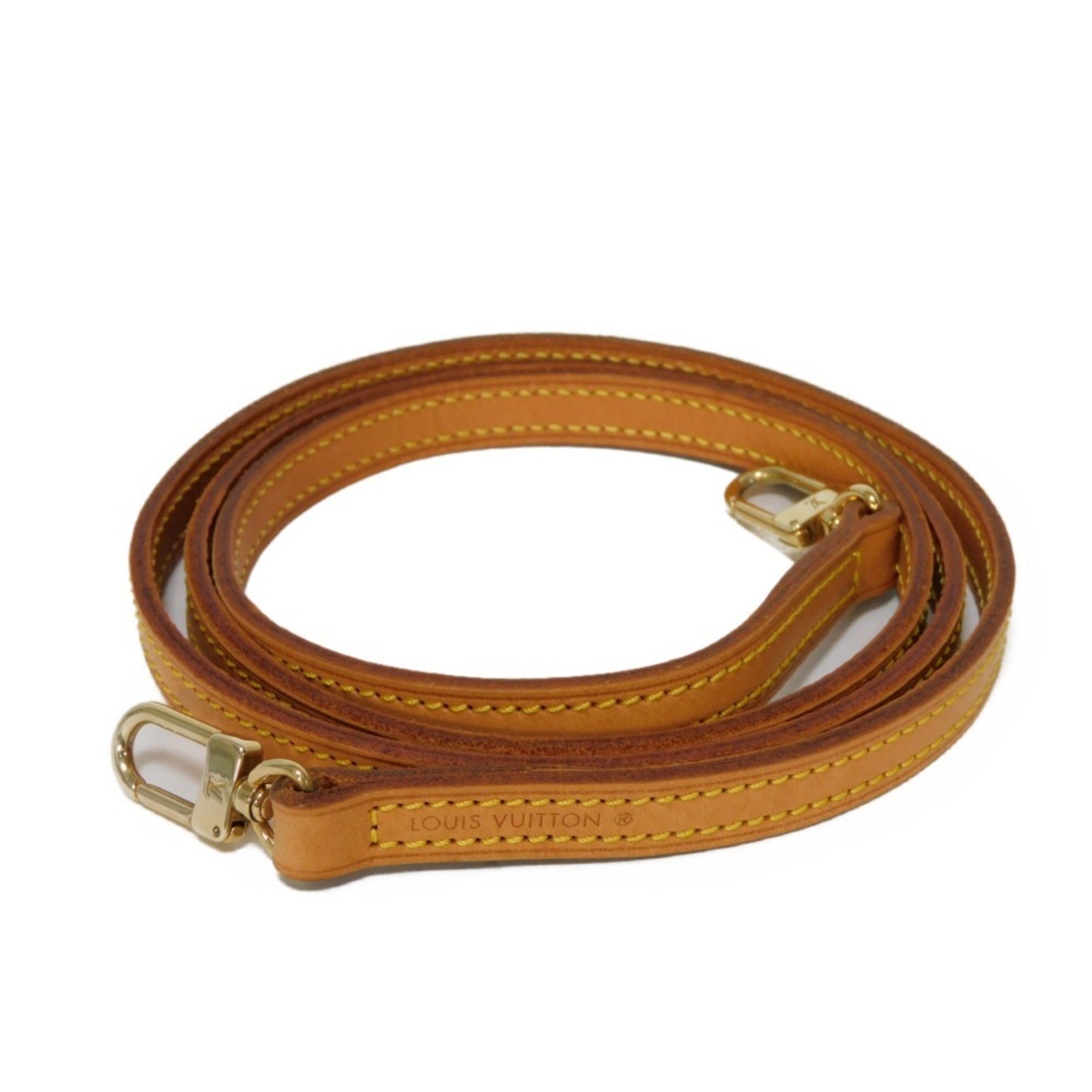 Louis Vuitton Shoulder Strap Bandouliere 120 Tanned Leather Width 1.2cm Long Beige Non-adjustable LV Natural J00145 Men's Women's