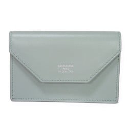 BALENCIAGA Card Case Envelope Flap Holder Foil Stamping Smooth Calf Current New Blue Sky 750324 2AABX 4799 Men's Women's