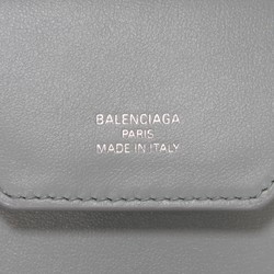 BALENCIAGA Card Case Envelope Flap Holder Foil Stamping Smooth Calf Current New Blue Sky 750324 2AABX 4799 Men's Women's