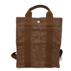 Hermes HERMES Backpack Air Line Sac Ad PM Handbag Daypack W Serie Button Brown Men's Women's Bag