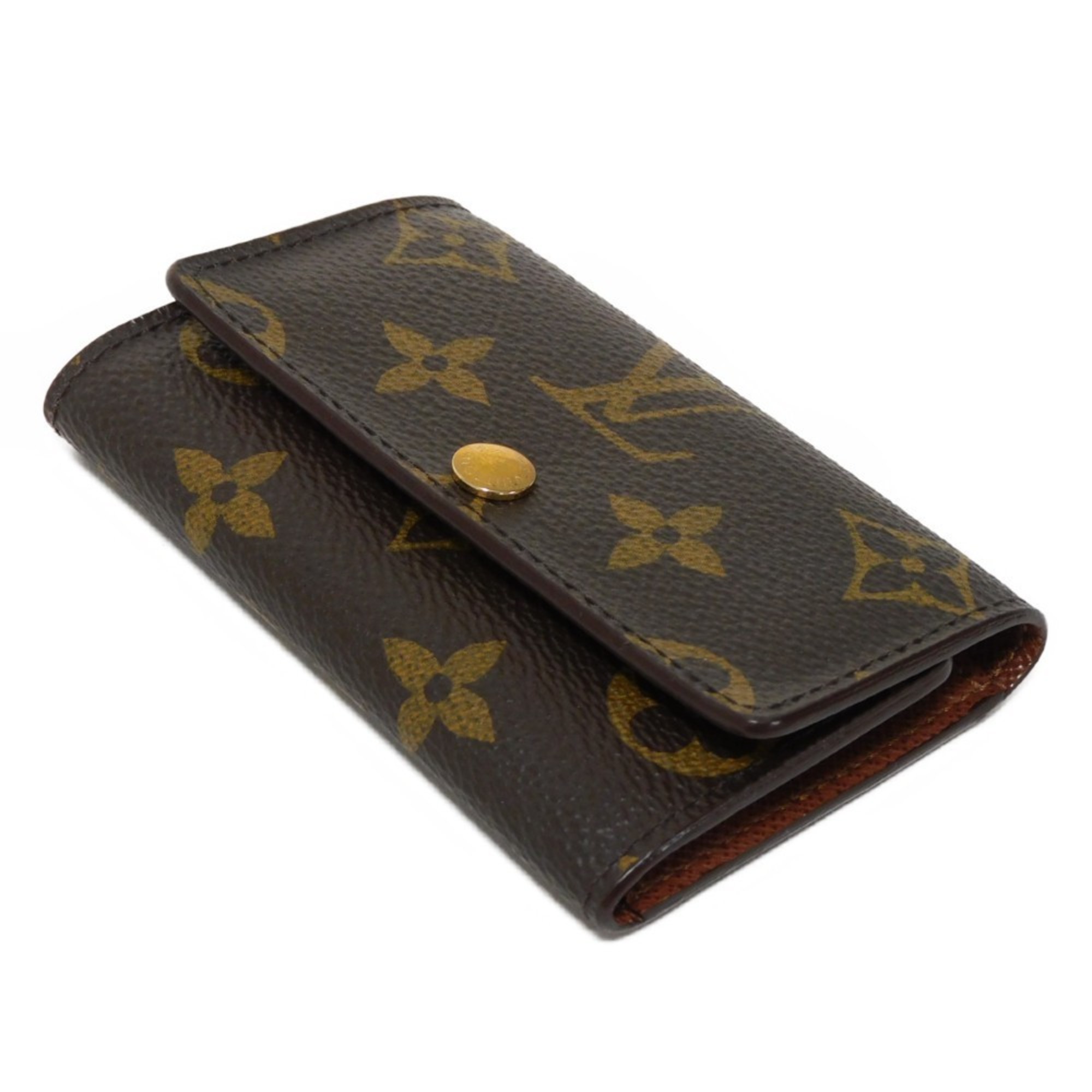 Louis Vuitton LOUIS VUITTON Key Case Multicle 6 LV Flower Brown 6-row Snap Button Monogram Maroon M62630 Men's Women's