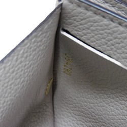 Louis Vuitton LOUIS VUITTON Tri-fold Wallet Portefeuille Lock Current LV Signature Grain Calf RFID Greige M69340 Men's Women's Billfold