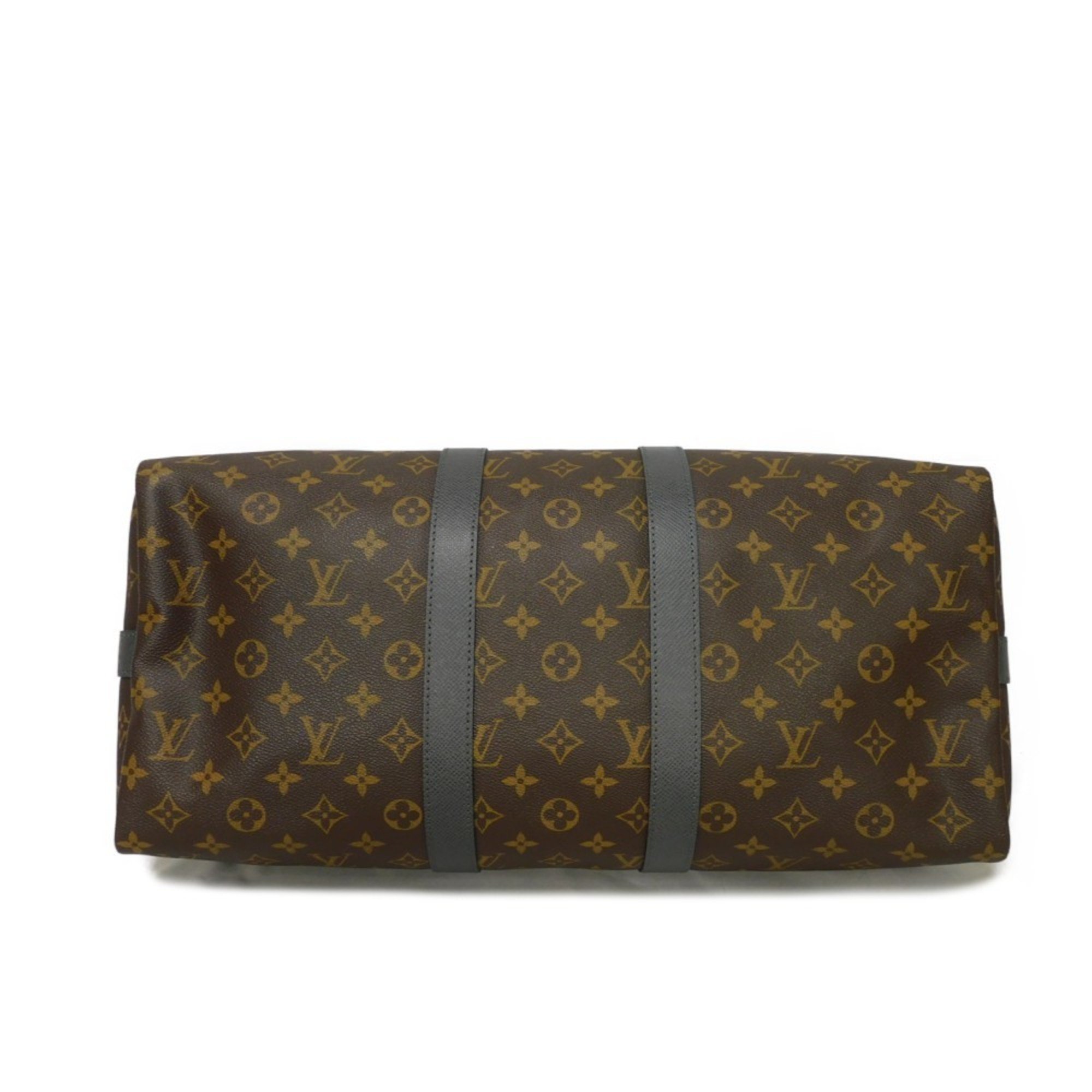 Louis Vuitton LOUIS VUITTON Boston Bag Keepall Bandouliere 45 LV Flower Cobalt 18SS Monogram Taiga Maroon M43856 Men's