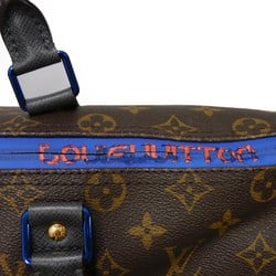 Louis Vuitton LOUIS VUITTON Boston Bag Keepall Bandouliere 45 LV Flower Cobalt 18SS Monogram Taiga Maroon M43856 Men's