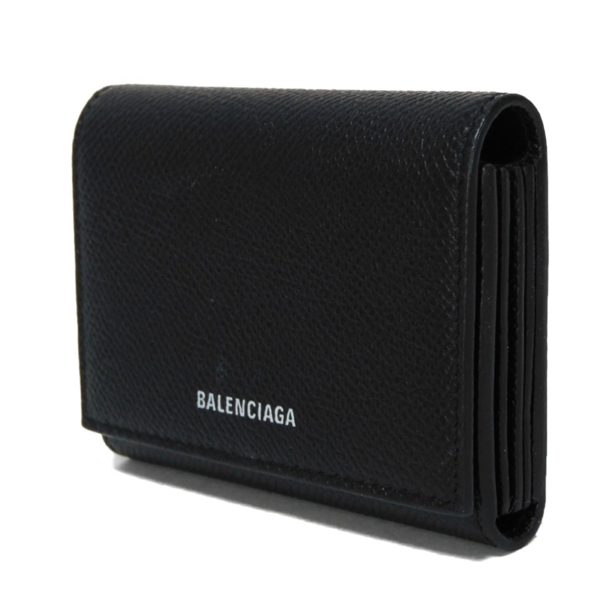 BALENCIAGA Card Case Ville Accordion Holder Pass Coin New Black 581099 0OTGM 1090 Men's