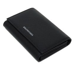 BALENCIAGA Card Case Ville Accordion Holder Pass Coin New Black 581099 0OTGM 1090 Men's