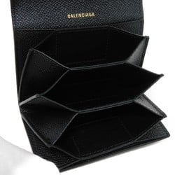 BALENCIAGA Card Case Ville Accordion Holder Pass Coin New Black 581099 0OTGM 1090 Men's