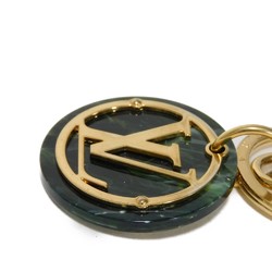 Louis Vuitton LOUIS VUITTON Keychain Portocle LV Token Signature Marble GP Gold Key Ring Circle Green MP2722 Men's