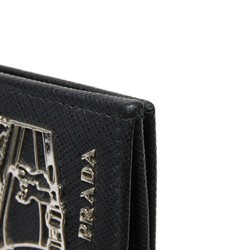 PRADA Long Wallet Saffiano Flap Ship Black Billfold Metal Nero 2MV341 9Z2 F0ES9 Men's