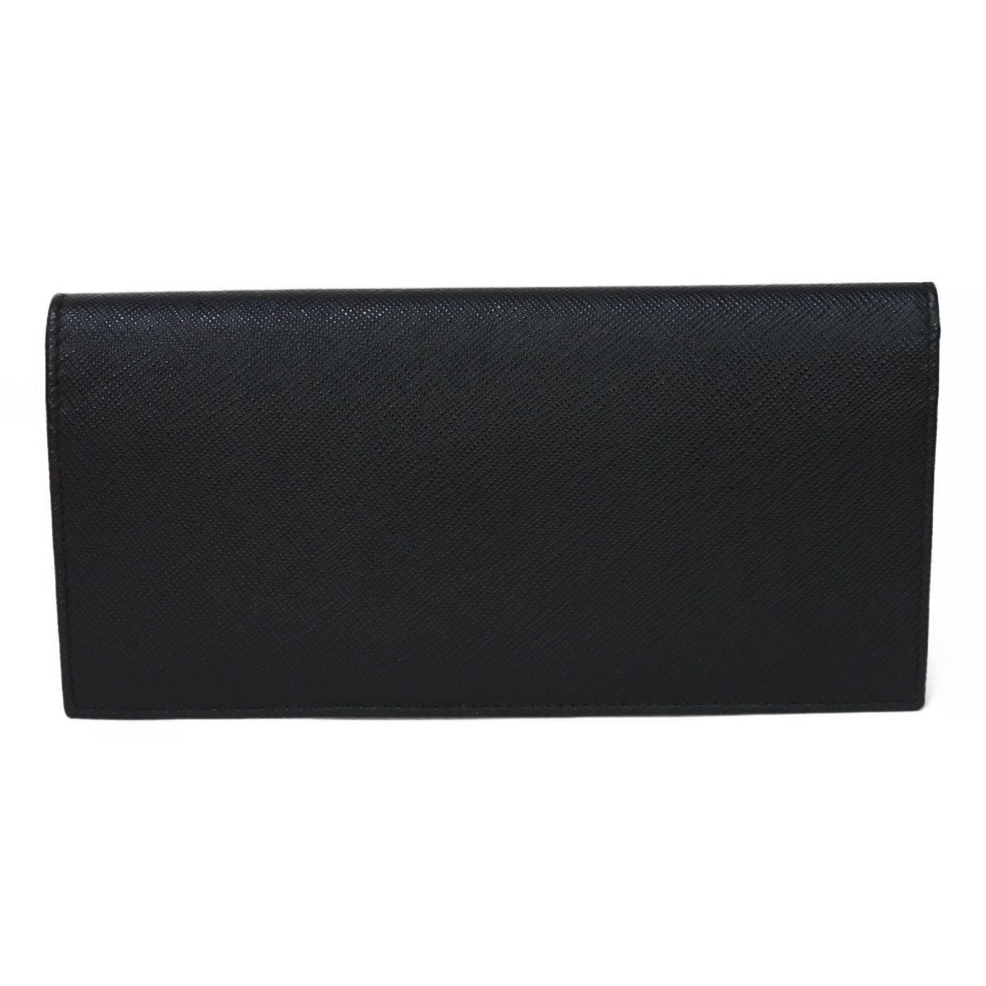 PRADA Long Wallet Saffiano Flap Ship Black Billfold Metal Nero 2MV341 9Z2 F0ES9 Men's