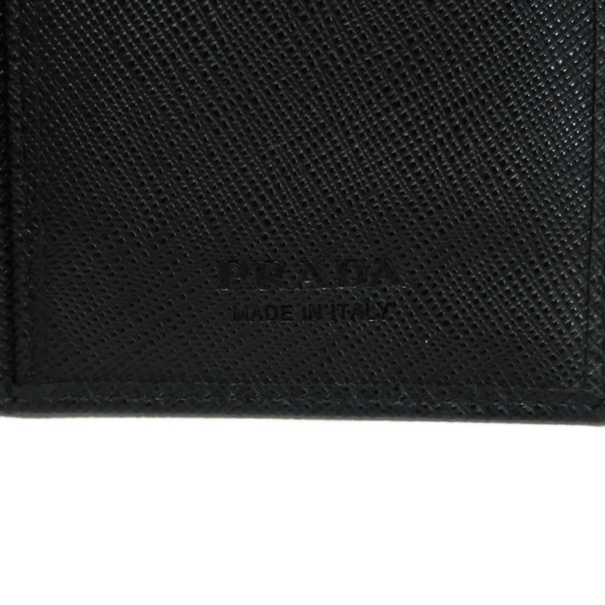 PRADA Long Wallet Saffiano Flap Ship Black Billfold Metal Nero 2MV341 9Z2 F0ES9 Men's