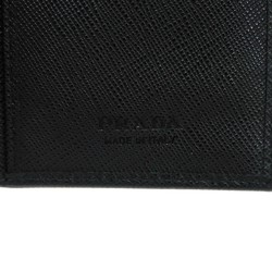 PRADA Long Wallet Saffiano Flap Ship Black Billfold Metal Nero 2MV341 9Z2 F0ES9 Men's