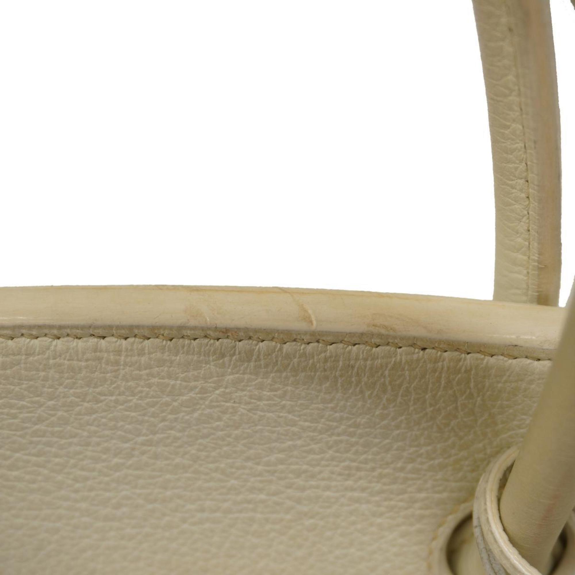 Hermes handbag Birkin 35 □F stamp Taurillon Clemence white ladies