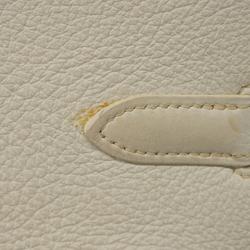 Hermes handbag Birkin 35 □F stamp Taurillon Clemence white ladies