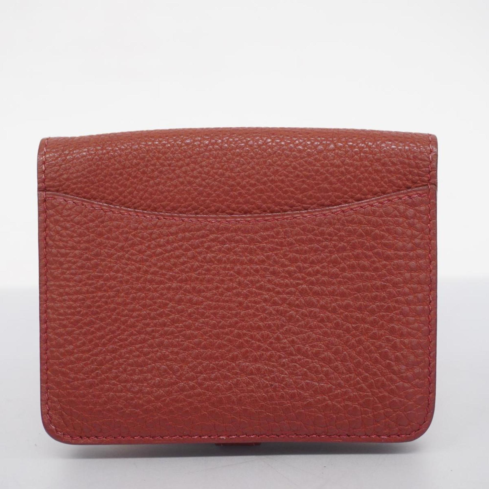 Hermes Business Card Holder/Card Case Togon □D Engraved Togo Brick Men's Women's