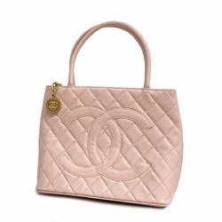 Chanel Tote Bag Reproduction Caviar Skin Pink Women's