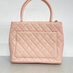 Chanel Tote Bag Reproduction Caviar Skin Pink Women's