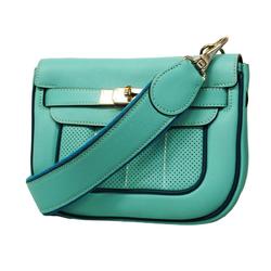 Hermes Shoulder Bag Berlin T Stamp Swift Blue Atoll Women's