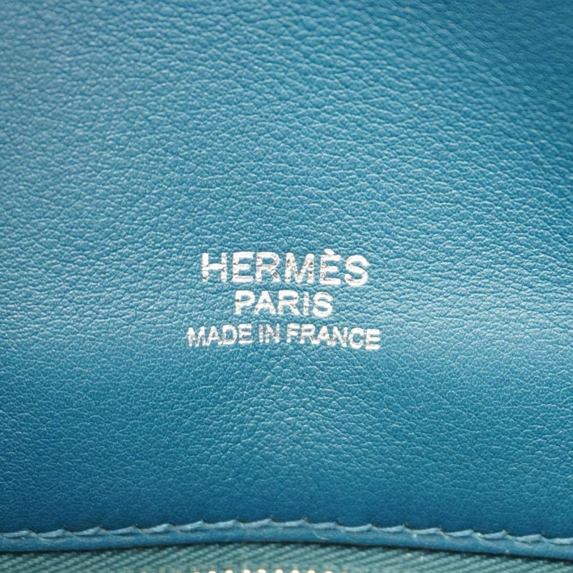 Hermes Shoulder Bag Berlin T Stamp Swift Blue Atoll Women's