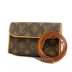 Louis Vuitton Waist Bag Monogram Pochette Florentine M51855 Brown Men's Women's