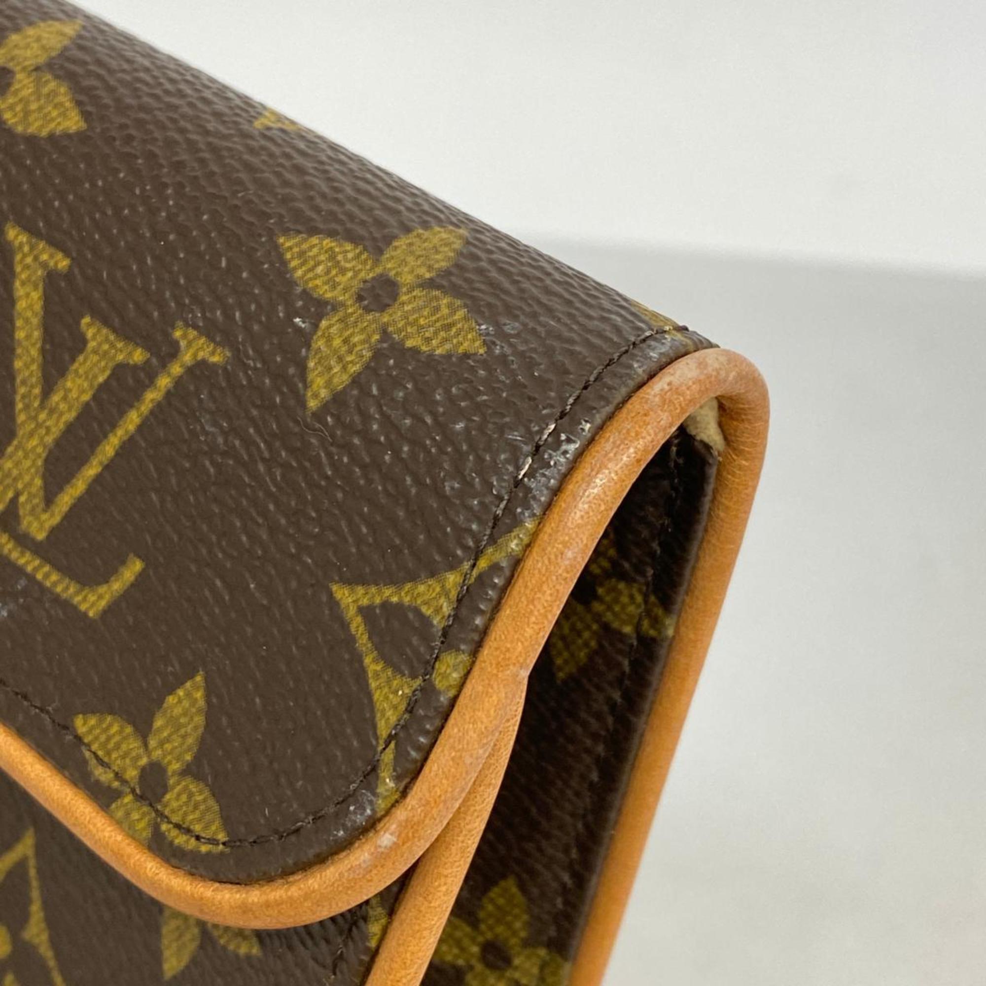 Louis Vuitton Waist Bag Monogram Pochette Florentine M51855 Brown Men's Women's