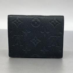 Louis Vuitton Tri-fold Wallet Monogram Empreinte Portefeuille Victorine M64060 Noir Ladies