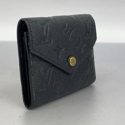 Louis Vuitton Tri-fold Wallet Monogram Empreinte Portefeuille Victorine M64060 Noir Ladies