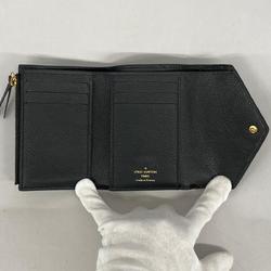 Louis Vuitton Tri-fold Wallet Monogram Empreinte Portefeuille Victorine M64060 Noir Ladies