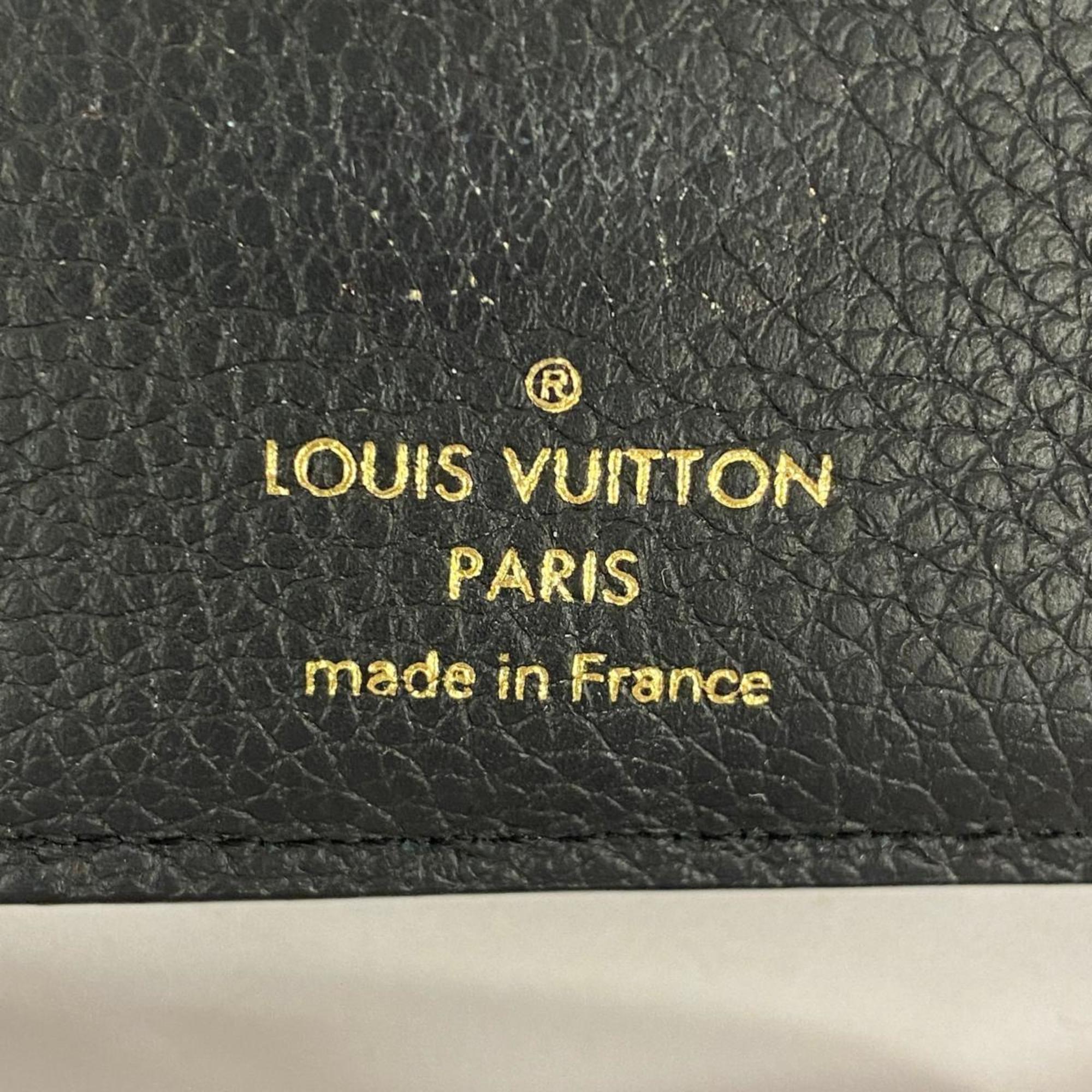 Louis Vuitton Tri-fold Wallet Monogram Empreinte Portefeuille Victorine M64060 Noir Ladies