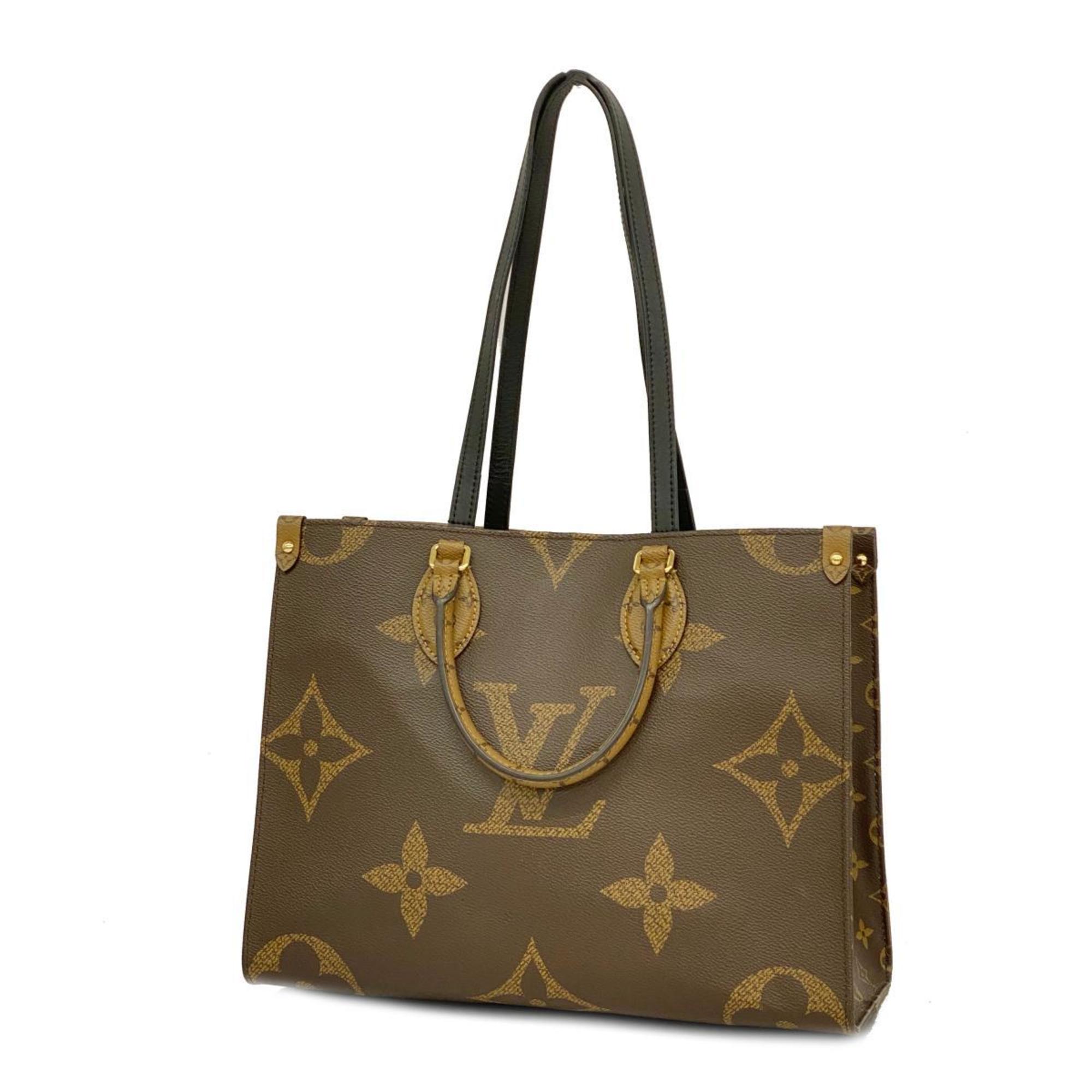 Louis Vuitton Tote Bag Monogram Giant Reverse On the Go MM M45321 Brown Women's