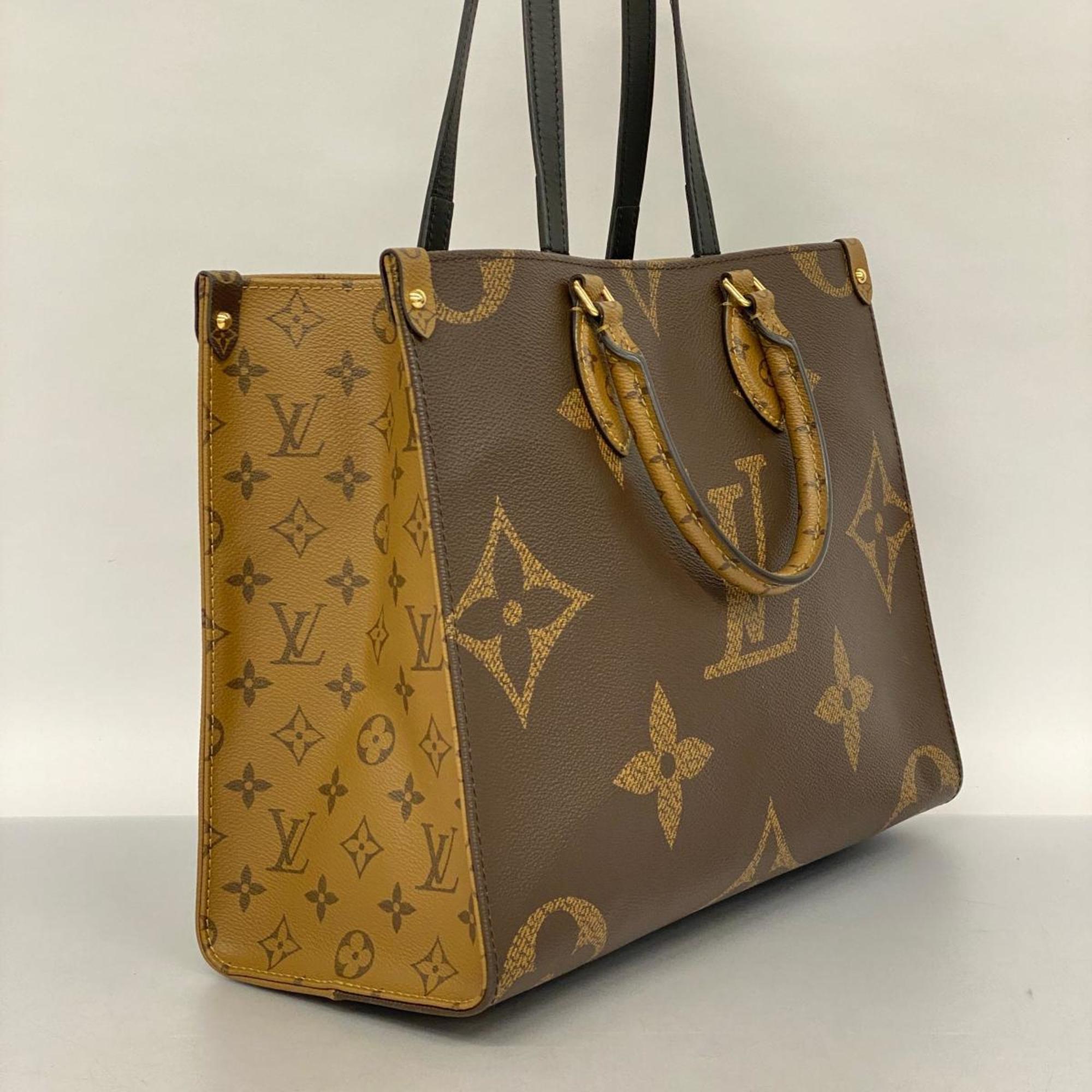 Louis Vuitton Tote Bag Monogram Giant Reverse On the Go MM M45321 Brown Women's