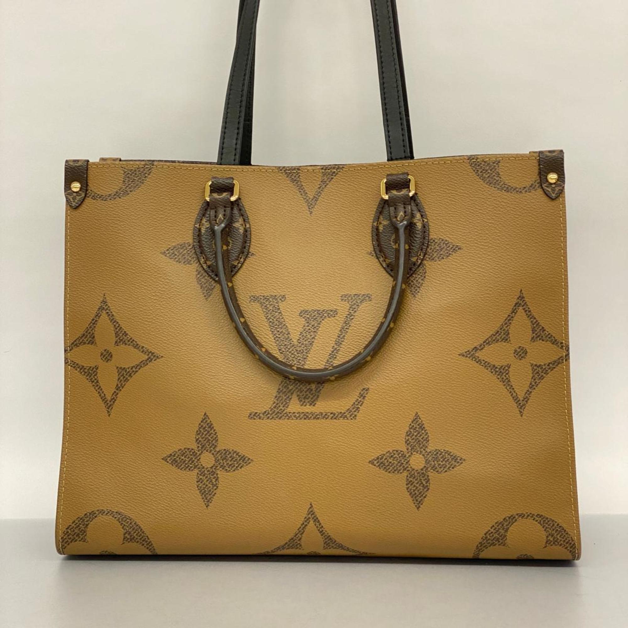 Louis Vuitton Tote Bag Monogram Giant Reverse On the Go MM M45321 Brown Women's