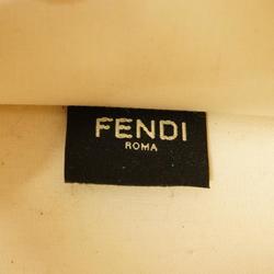 Fendi Tote Bag Sunshine Medium Enamel White Light Brown Women's