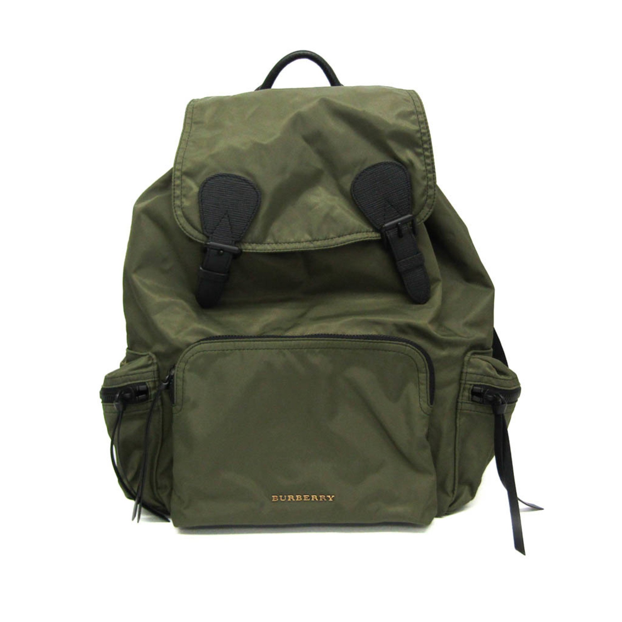 Burberry 4020938 Men's Nylon Backpack Khaki