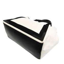 Balenciaga Navy Cabas M 339936 Men,Women Canvas,Leather Handbag,Tote Bag Black,Off-white