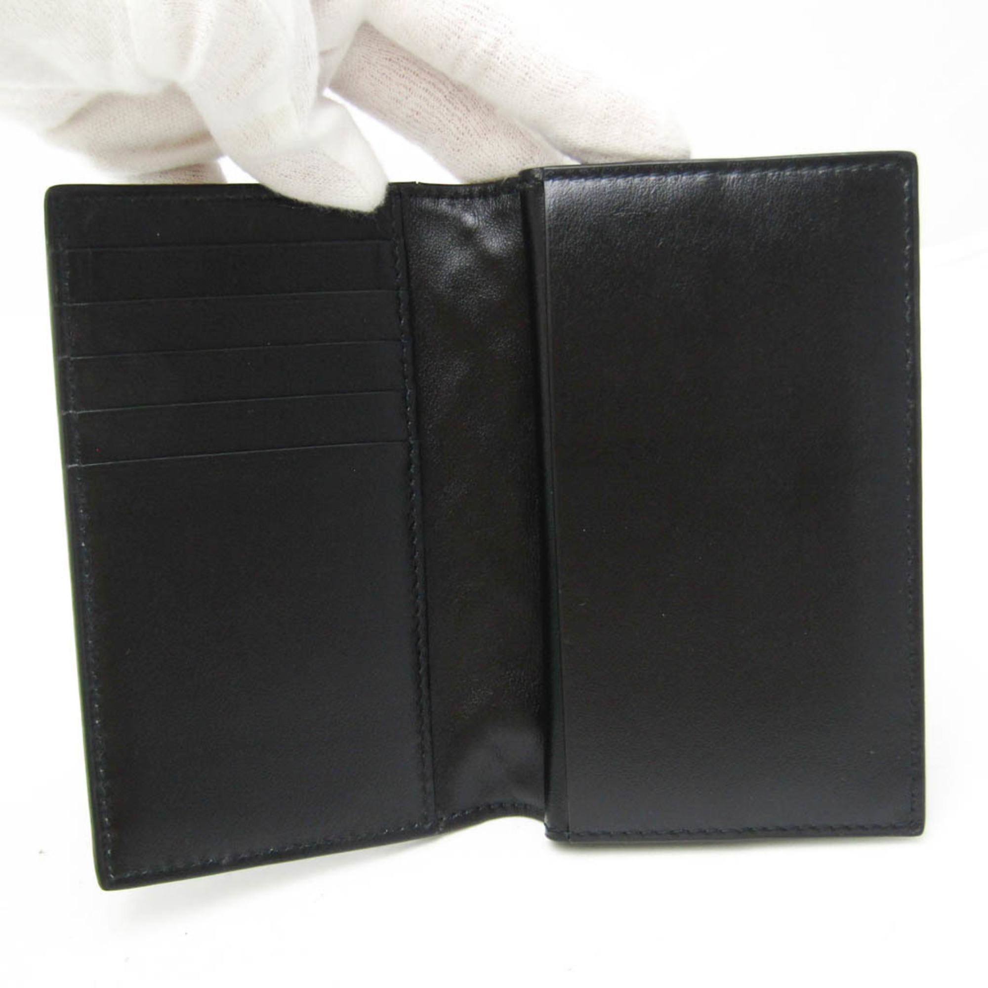 Bottega Veneta Intrecciato Leather Card Case Black